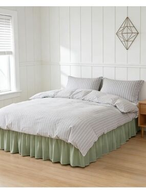 Classic Sage Green Ruffled Mattress Bed Skirt